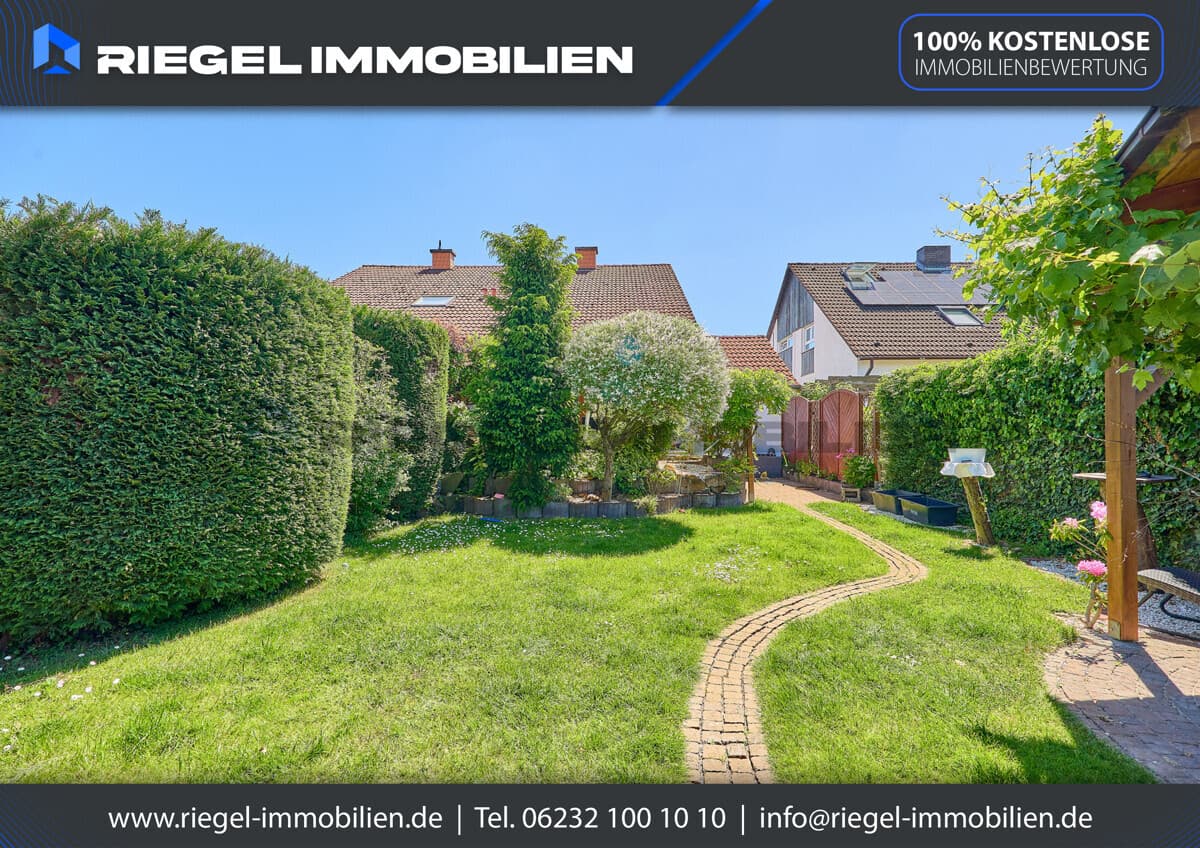 Familienfreundliche DHH mit Wintergarten, FBHZ und großem Garten, Hanhofen